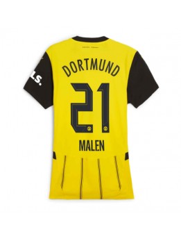 Borussia Dortmund Donyell Malen #21 Zenski Domaci Dres 2024-25 Kratak Rukavima